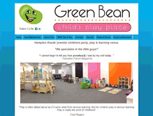 Tablet Screenshot of greenbeanvb.com